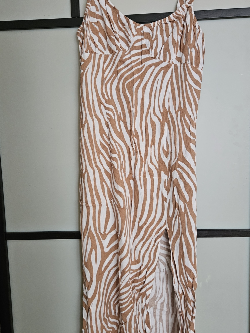 Forever 21 Brown & White Zebra Stripe Dress